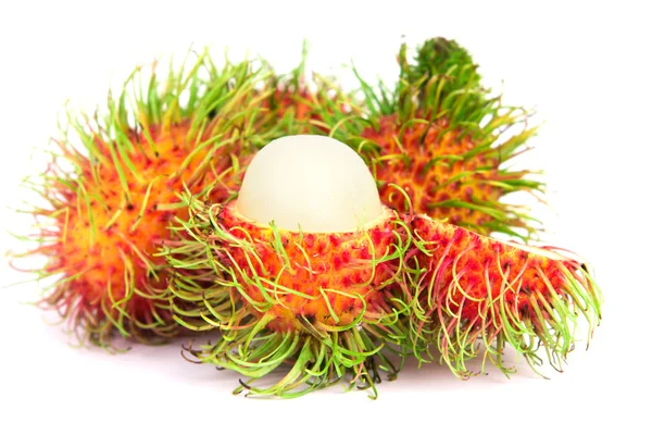 Frutta di rambutan su sfondo bianco — Foto Stock