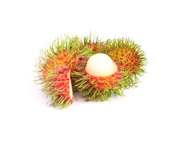 Frutta di rambutan su sfondo bianco — Foto Stock
