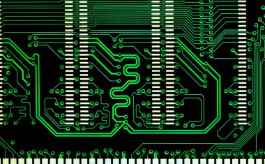 bilgisayar yeşil hat elektronik devre kartı kadar kapatın 