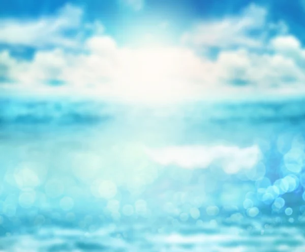 Könnyű nyári tenger és az óceán háttér absztrakt blure — Stock Fotó