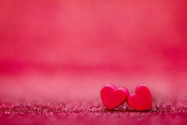 Rosso Forme del cuore su sfondo glitter luce astratta Fotografia Stock