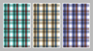 Tartan kafesi. Renkli desenler. Vektör illüstrasyonu