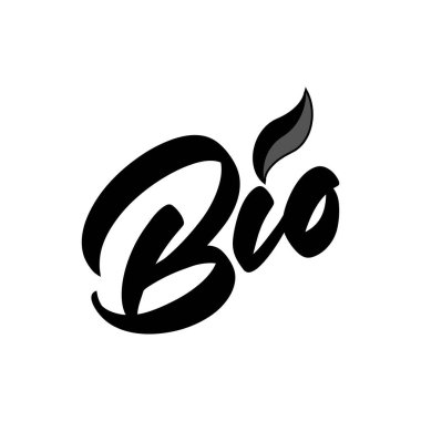 El yazısıyla yazılmış harfler. Yazıt Biyolojisi. Fırça kalem vektörü illüstrasyonuName