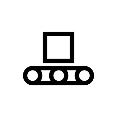 Taşıyıcı doğrusal simgesi. Taslak işareti. kalın çizgi