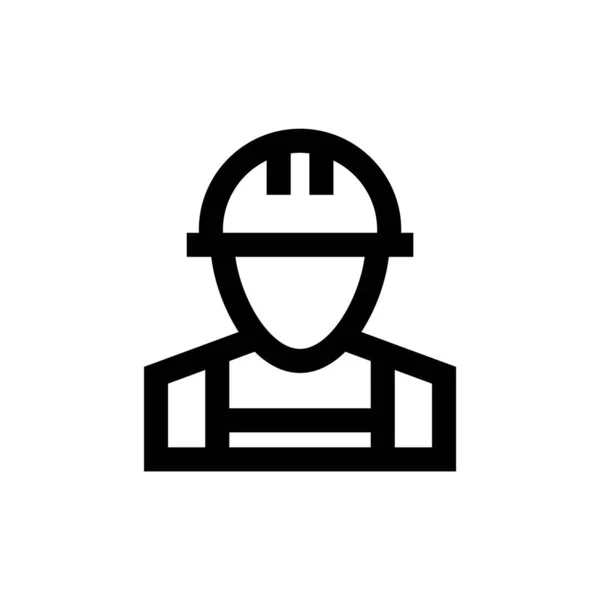 Konturikon Builder Logo Vector Clipart Isolerad Vitt — Stock vektor