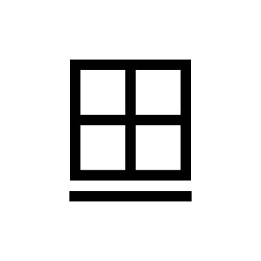 Taslak simgesi. Pencere amblemi. Beyazda izole edilmiş. Vektör ortamı