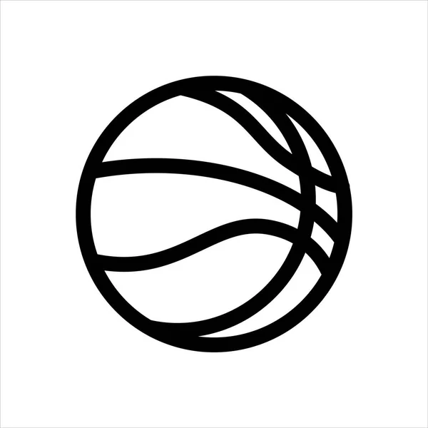 Basketball Ball Icon Flat Isolated White Background Use Web Design — Stock Vector