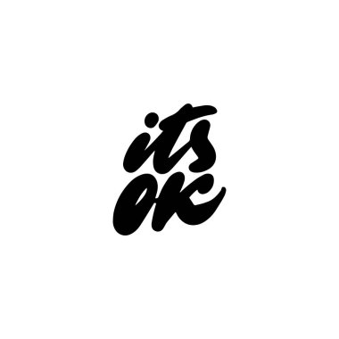 Tişörtlere yazı yazdırmak için el yazısıyla yazılmış harfler tamam. Kupa, defter, yastık tasarımı için. Vektör illüstrasyonu.