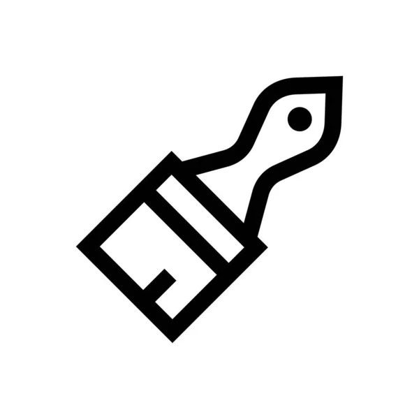 Icona di contorno. Emblema pennello. Illustrazione vettoriale — Vettoriale Stock