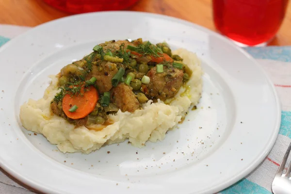 Pork with vegetables — Stock Photo, Image