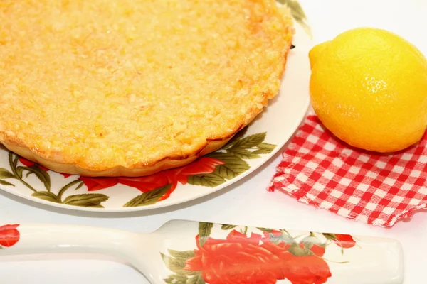 Pezzo di torta al limone — Foto Stock