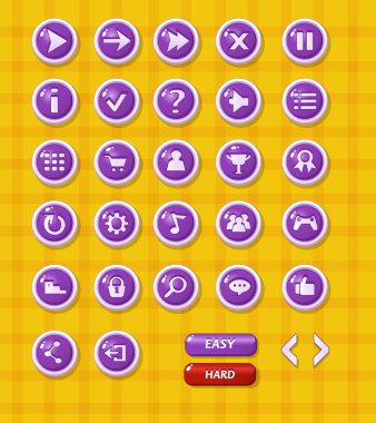 Oyun arabirimler için düğmeleri