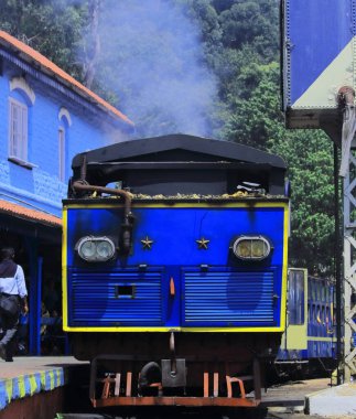 Unesco Dünya Mirası Nilgiri Dağı demiryolu. Tamilnadu, Güney Hindistan 'daki Ooty Hill istasyonunun en iyi turistik yerlerinden biri.