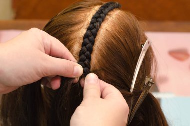 Makyaj sanatçısı mankeni yakın plan örüyor.