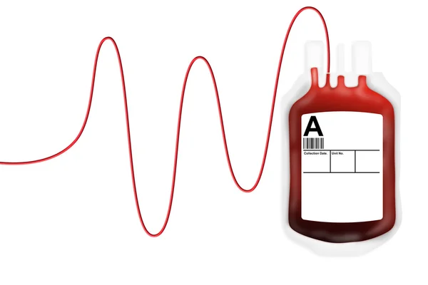 Doação de saco de sangue isolado no fundo branco Fotos De Bancos De Imagens