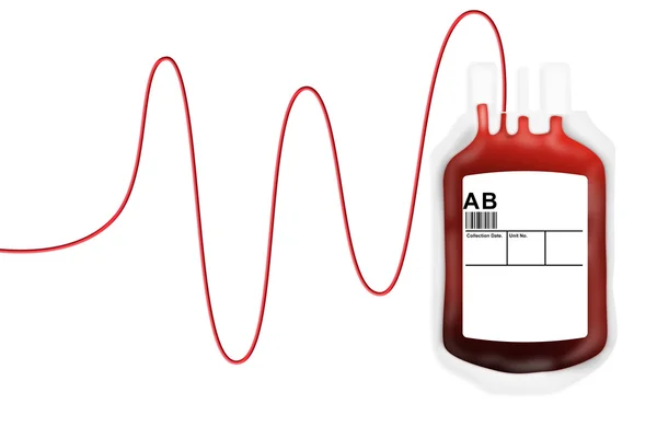 Doação de saco de sangue isolado no fundo branco Imagens De Bancos De Imagens