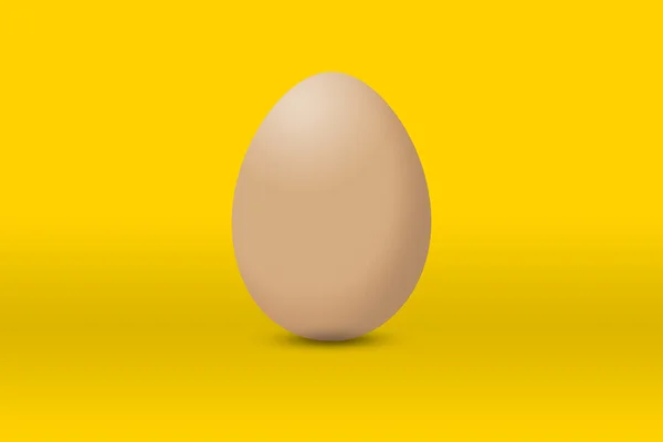 Αυγό σε κίτρινο φόντο — Φωτογραφία Αρχείου