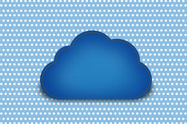 Cloud met patroon polka dot achtergrond — Stockfoto
