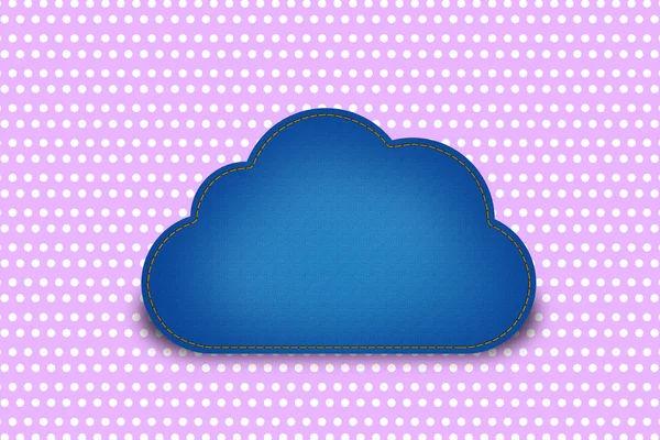 Хмара з візерунком поляка точковий фон — стокове фото
