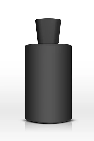 白い背景に分離された黒の空ボトル — ストック写真