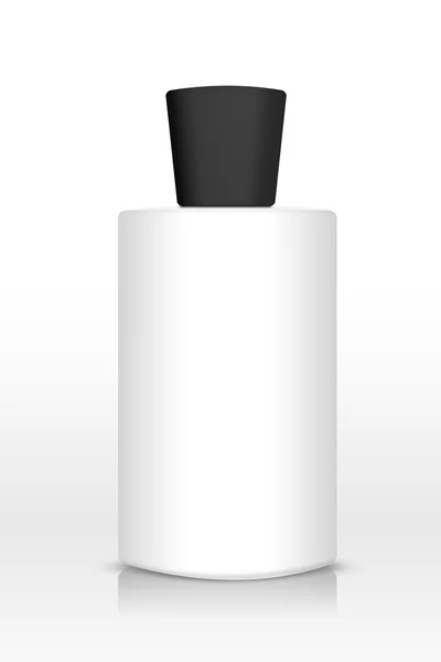 白い背景に分離された白い空ボトル — ストック写真