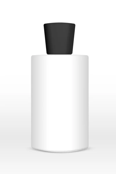 Garrafas brancas em branco isolado no fundo branco — Fotografia de Stock