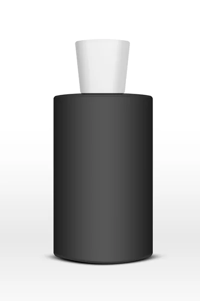 Beyaz arka plan üzerinde izole siyah boş şişeleri — Stok fotoğraf