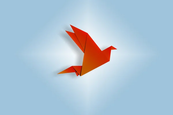 Origami vogel — Stockfoto