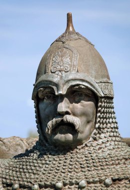 Kiev, Ukrayna 20 Temmuz 2020: Kiev şehrinin kurucularının anıtı Kiev 'in merkezinde 