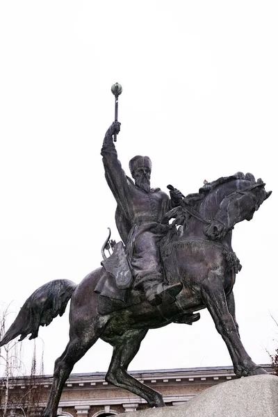 Kiev Oekraïne Januari 2019 Monument Voor Hetman Pyotr Konasjevitsj Sagaidachny — Stockfoto