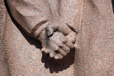 Kiev, Ukrayna 12 Temmuz 2019: Ukrayna halkına yapılan anıtın 