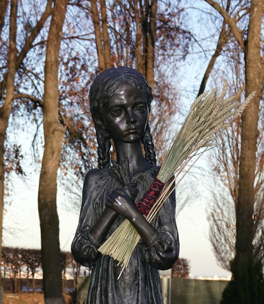 Kiev, Ukraine November 22, 2019: Monument of the famine-genocide of 1932-1933 in Ukraine in Kiev