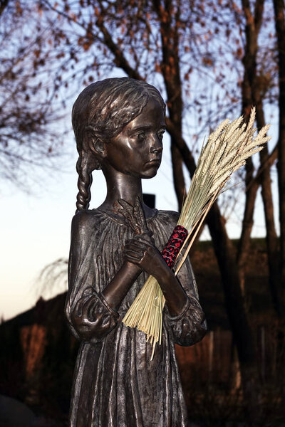 Kiev, Ukraine November 22, 2019: Monument of the famine-genocide of 1932-1933 in Ukraine in Kiev