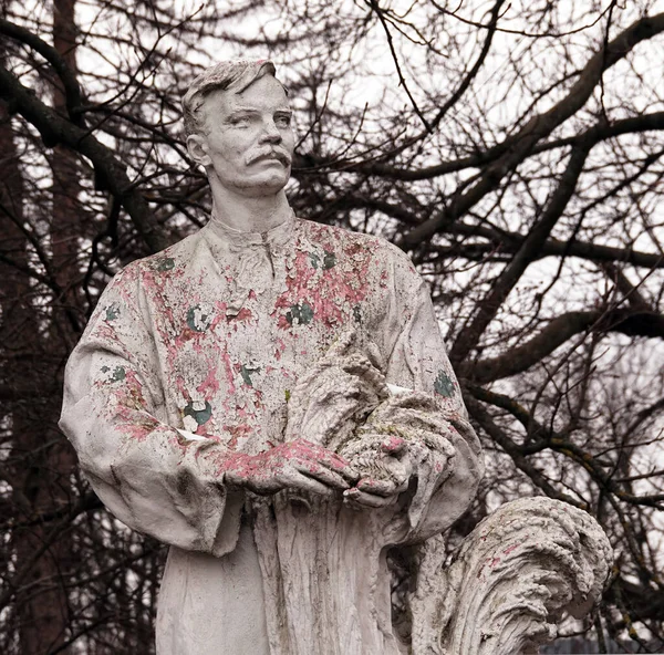 Kiev Ucrania Enero 2020 Estatua Del Granjero Colectivo Los Tiempos — Foto de Stock