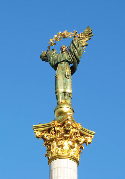 Киев, Украина 18 августа 2018 года: Памятник независимости Украины. Памятник расположен в центре Киева на Майдане Независимости