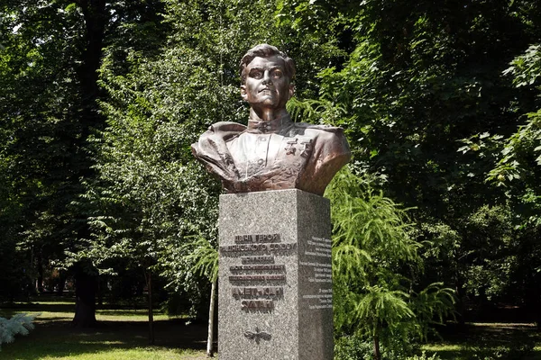 Kiev Oekraïne Juli 2020 Monument Voor Heldenpiloot Amet Khan Sultan — Stockfoto