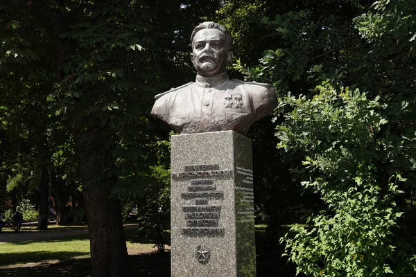 Κίεβο Ουκρανία Ιουλίου 2020 Μνημείο Του Διοικητή Του Κομματικού Κινήματος — Φωτογραφία Αρχείου
