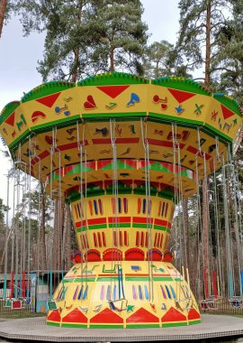 Kiev, Ukrayna 10 Ocak 2021: Kiev kentindeki çocuk eğlenceleri