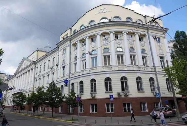 Kiev Ucrania Junio 2021 Fachada Edificio Antiguo Centro Ciudad Kiev — Foto de Stock