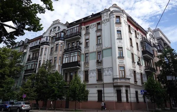 Kiev Ucrania Junio 2021 Fachada Edificio Antiguo Centro Ciudad Kiev — Foto de Stock