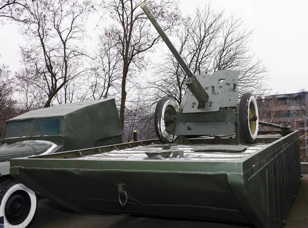 Киев Украина Декабря 2020 Года Противотанковая Пушка Музее Военной Техники — стоковое фото