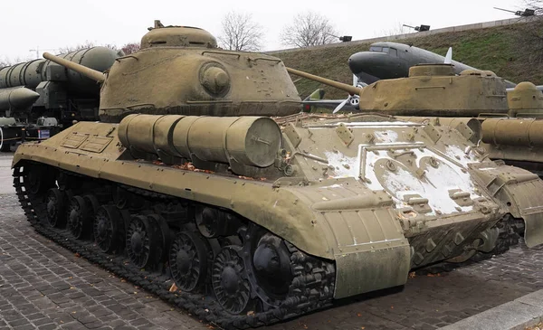 2020年12月10日 乌克兰基辅 军事装备博物馆中的Ys 1重型坦克 供所有人观看 — 图库照片