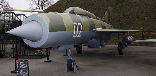 Kiev Ukraine December 2020 Mig Jet Fighter Museum Military Equipment — Stok fotoğraf