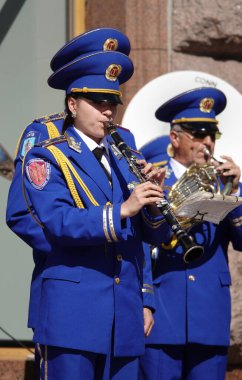 Kiev, Ukrayna 23 Ağustos 2020: Ukrayna 'nın ana bandosu