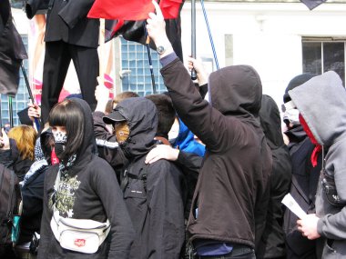 Kiev, Ukrayna 12 Nisan 2009: Öğrenciler, Kiev metrosu 