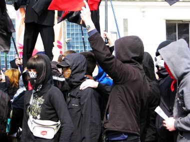 Kiev, Ukrayna 12 Nisan 2009: Öğrenciler, Kiev metrosu 