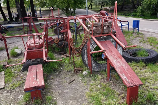 Kiev Ukraine May 2020 Home Made Simulators Which Kiev Residents — Stock Photo, Image