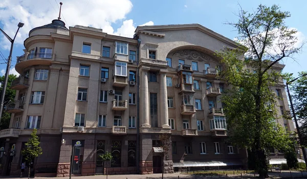 Kiev Ucrania Julio 2021 Fachada Entrada Antiguo Edificio Biblioteca Decorada —  Fotos de Stock