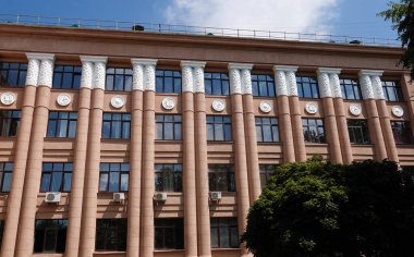 Kiev, Ukrayna 6 Temmuz 2021: Devlet Enstitüsü Ulusal Tıp Üniversitesi 'nin inşası O.O. Kiev şehrinde Bogomoletler