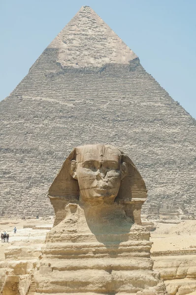 Egypten. Cairo - Giza. Generel visning af pyramider - Stock-foto